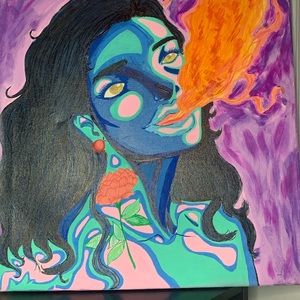 A painting called “Purple Haze”. An original by Jasmine Brooks